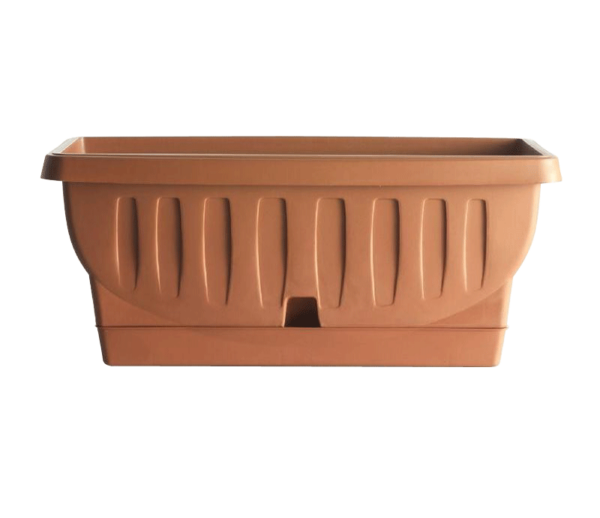 FIORIERA RETTANGOLARE NATURA 30CM TERRACOTTA