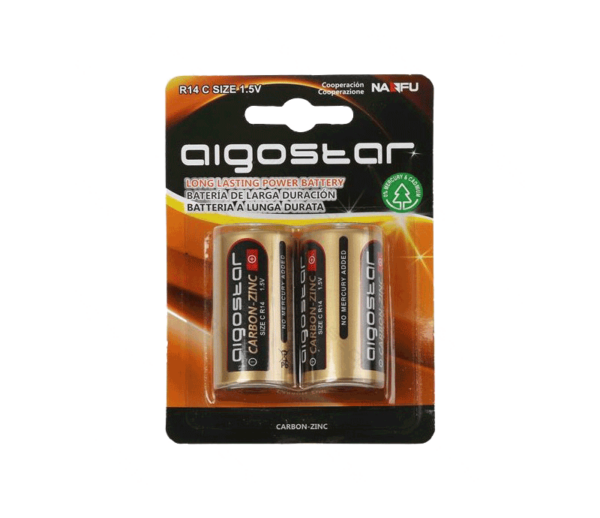 AIGOSTAR BATTERIA MEZZA TORCIA 2 PEZZI ZINCO