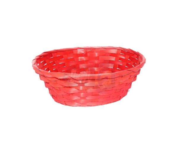 CESTINO OVALE 23X16X8CM ROSSO