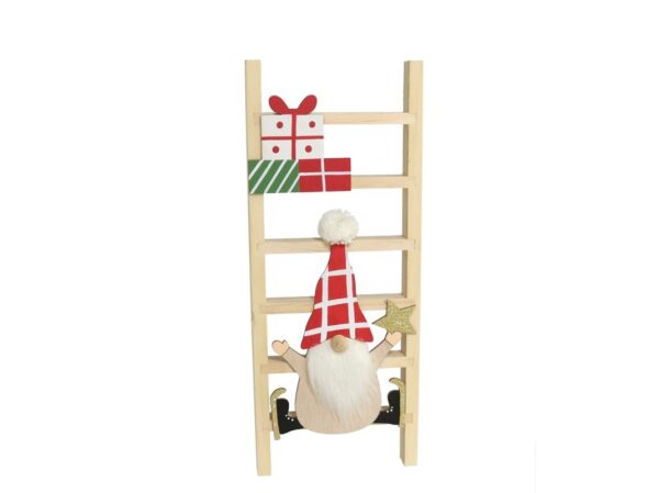 SCALETTA LEGNO C/BABBO NATALE