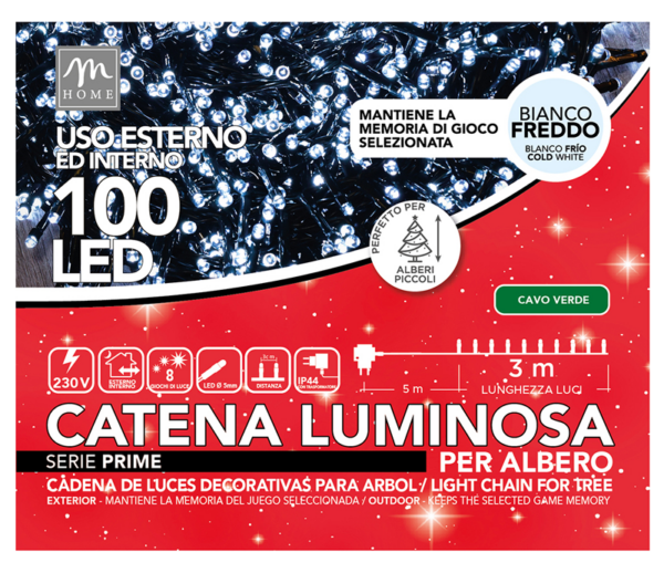 MINILUCI LED 100 LUCI BIANCO CALDO