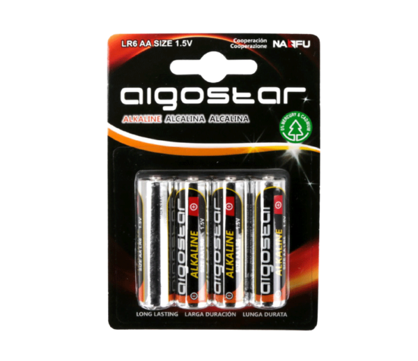 AIGOSTAR BATTERIA STILO ALCALINA LR6 1,5V 4 PEZZI