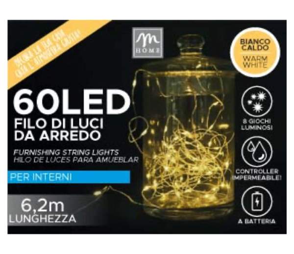 FILO LED 60 LUCI BIANCO CALDO