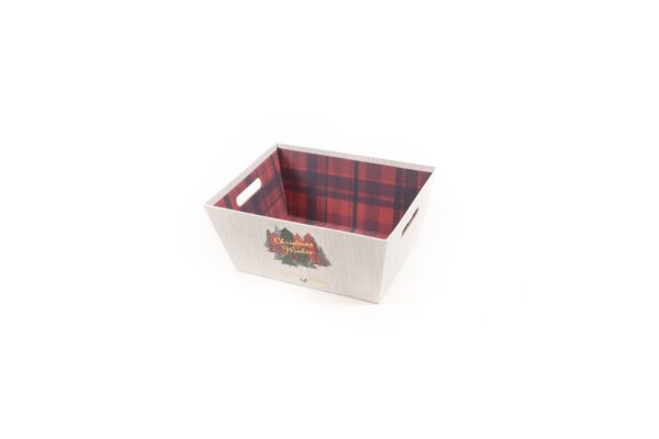 CESTINO CARTA WHITE TARTAN 31C