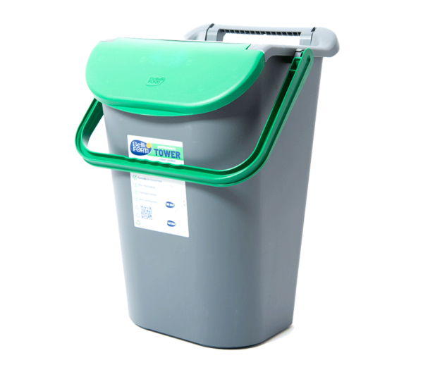 PATTUMIERA TOWER BIN 40LT CON MANICO VERDE